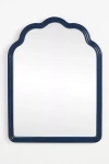 Anthropologie Clara Wood Mirror In Blue