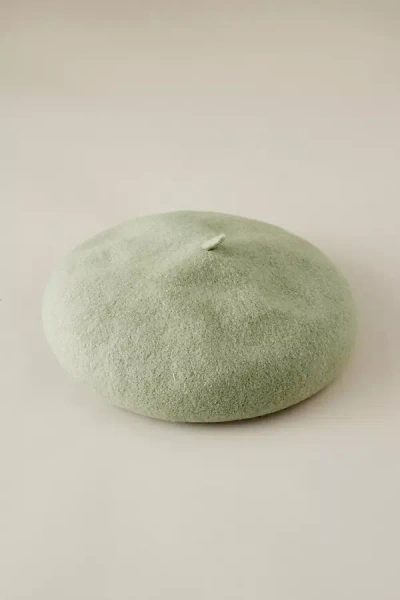 Anthropologie Classic Wool-blend Beret In Green