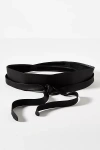 Anthropologie Classic Wrap Leather Belt In Black