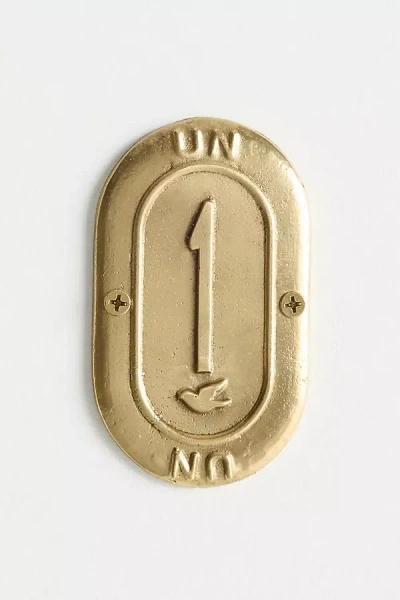 Anthropologie Claudette Brass House Numbers In Gold