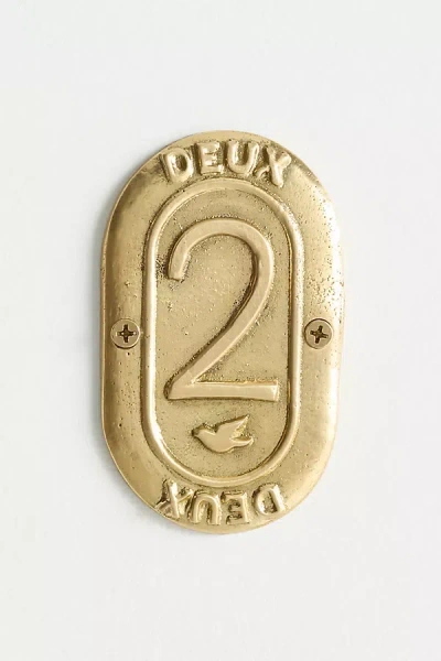 Anthropologie Claudette Brass House Numbers In Brown