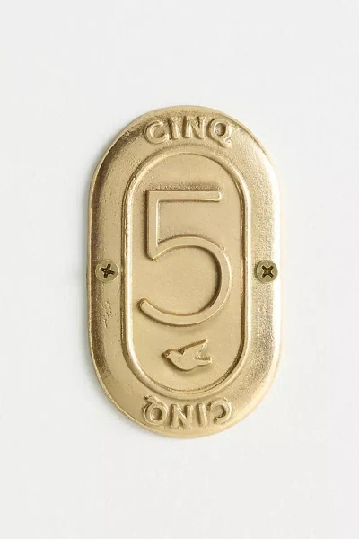 Anthropologie Claudette Brass House Numbers In Brown
