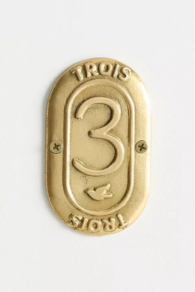 Anthropologie Claudette Brass House Numbers In Brown