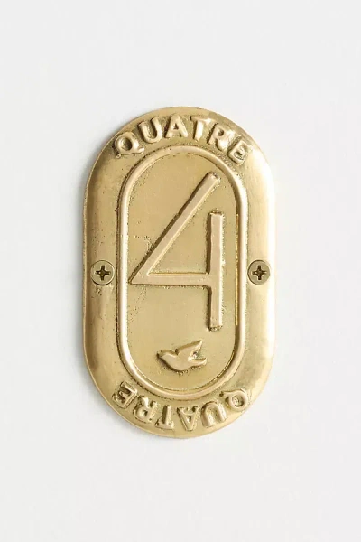 Anthropologie Claudette Brass House Numbers In Brown
