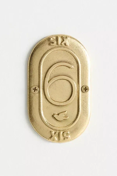 Anthropologie Claudette Brass House Numbers In Brown