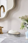 ANTHROPOLOGIE CLAUDETTE GLAZED CERAMIC SOAP DISH