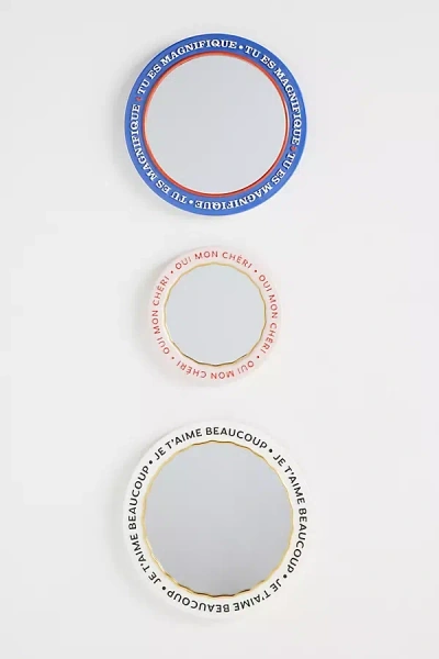 Anthropologie Claudette Text Mirror In Multi