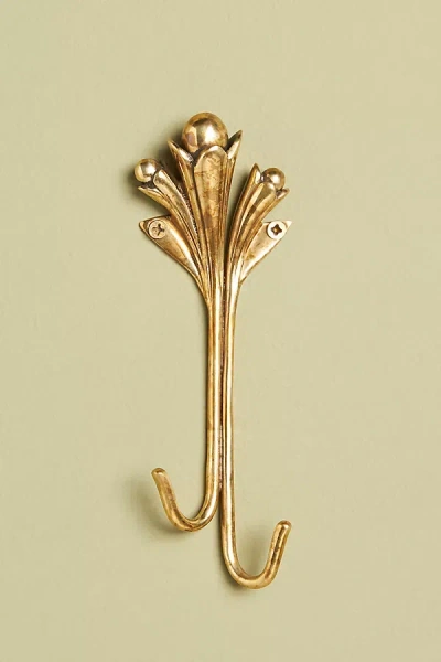 Anthropologie Claudia Brass Towel Hook In Brown