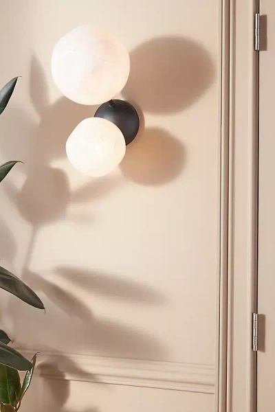 Anthropologie Cloud Double Sconce In Black