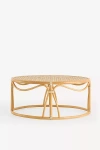 Anthropologie Coastal Indoor/outdoor Rattan Coffee Table