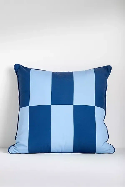 Anthropologie Coastal Printed Striped Indoor/outdoor Pillow In Blue