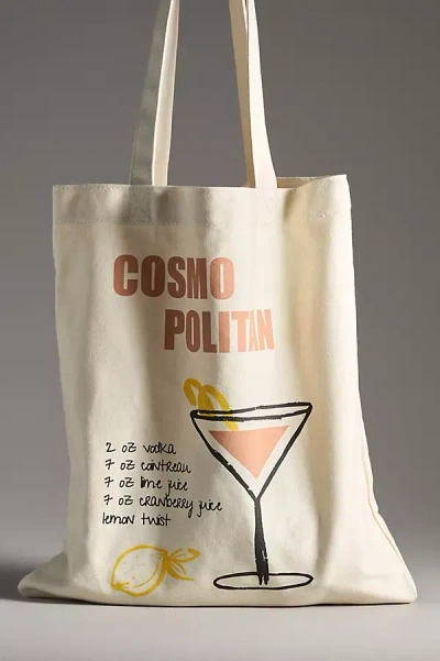 Anthropologie Cocktail Canvas Tote