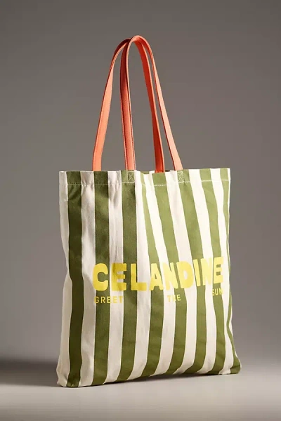 Anthropologie Cocktail Canvas Tote