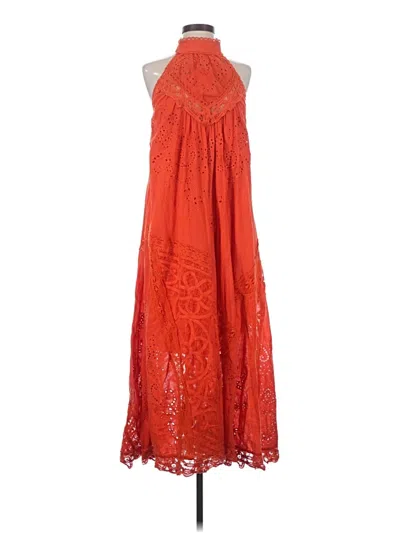 Pre-owned Anthropologie Cocktail Dress In Orange