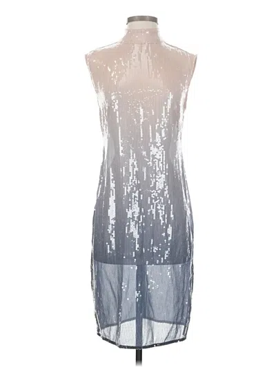 Pre-owned Anthropologie Cocktail Dress In Silver