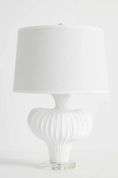 Anthropologie Colette Ceramic Table Lamp In White