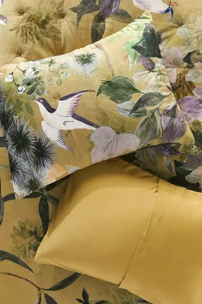 Anthropologie Colliere Velvet Floral Shams, Set Of 2 In Multi