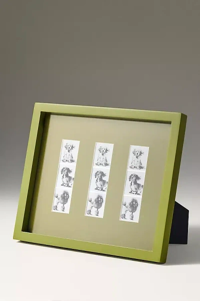 Anthropologie Color Drenched Photo Strip Frame In Green