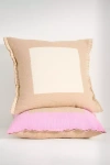 Anthropologie Colorblock Cotton Pillow In Multi