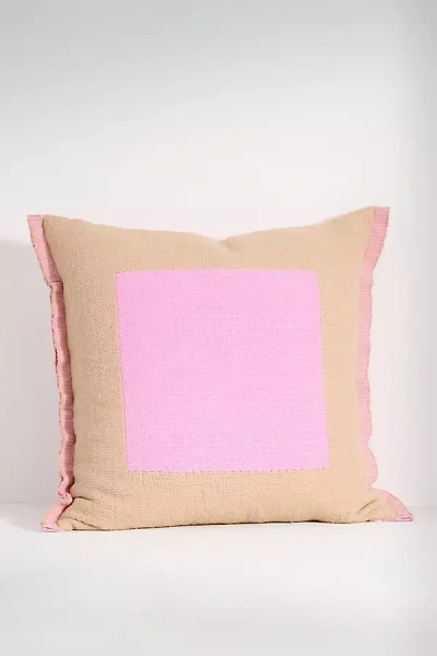 Anthropologie Colorblock Cotton Pillow