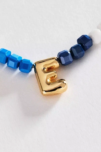 Anthropologie Colorful Beaded Initial Necklace In Gold