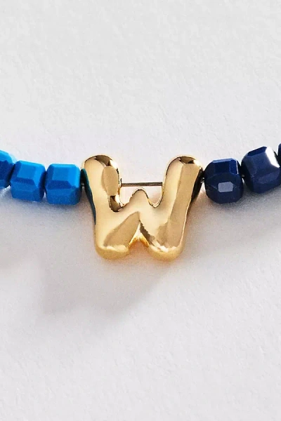 Anthropologie Colorful Beaded Initial Necklace In Gold