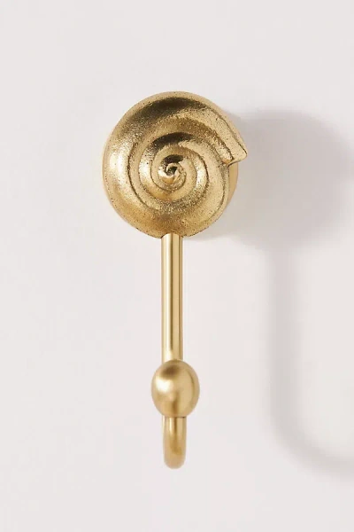 Anthropologie Conchita Seashell Bath Hook In Gold