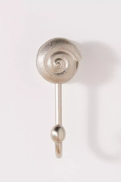 Anthropologie Conchita Seashell Bath Hook In Silver