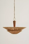 Anthropologie Condesa Woven Jute Pendant Light In Gold