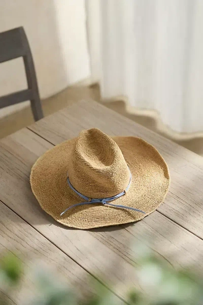 Anthropologie Continental Raffia Hat In Brown