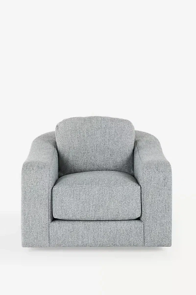 Anthropologie Conway Swivel Chair In Gray