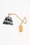 Anthropologie Cooper Ruched Shade Metal Pivoting Wall Sconce In Gold