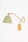 Anthropologie Cooper Ruched Shade Metal Pivoting Wall Sconce In Gold
