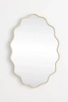 Anthropologie Coquille Metallic Oval Wall Mirror