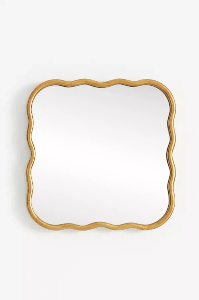 Anthropologie Coquille Scalloped Petite Gallery Wall Mirror In Gold
