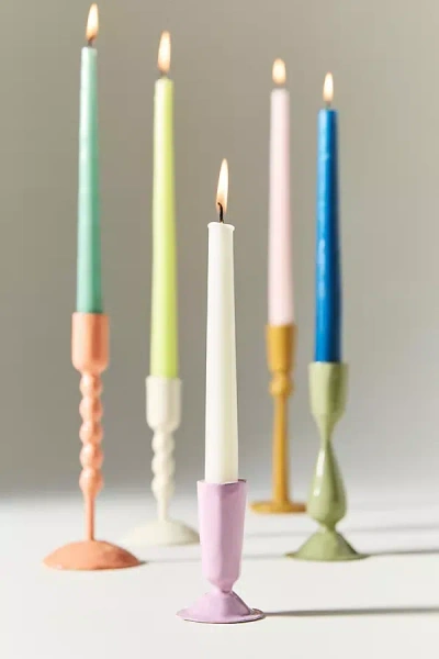 Anthropologie Cora Enamel Candleholders In Multi