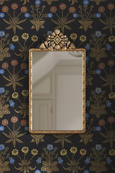 Anthropologie Coralie Petite Wall Mirror In Blue