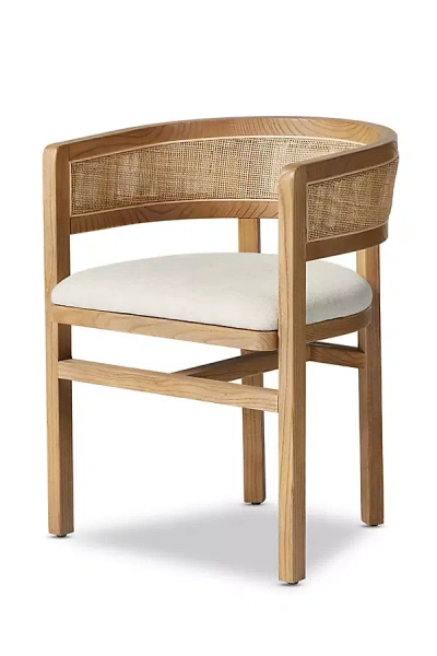 Anthropologie Cordoba Crosshatch Dining Armchair In Brown