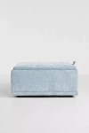 Anthropologie Corduroy Celine Large Storage Ottoman In Blue