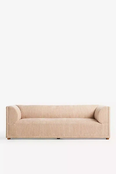 Anthropologie Corduroy Celine Modular Armed Sofa In Neutral