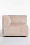 Anthropologie Corduroy Celine Modular Corner Chair In White