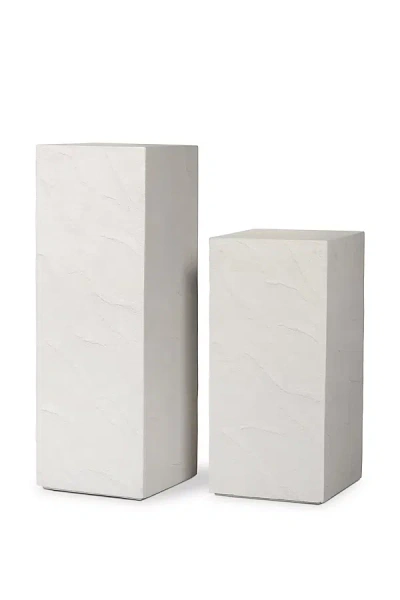 Anthropologie Corian Indoor/outdoor Pedestal In White