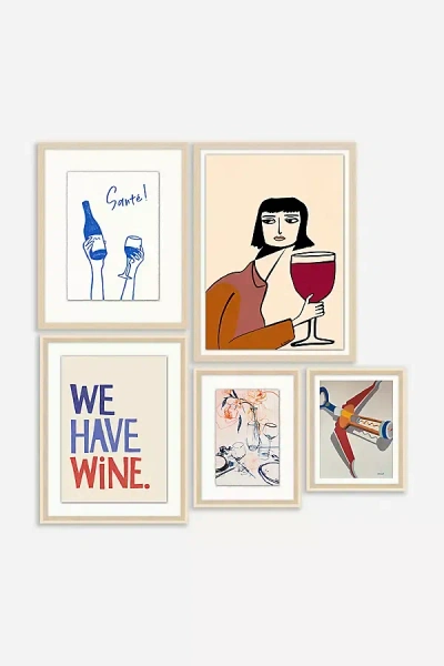 Anthropologie Cork It Up Gallery Wall Art, Set Of 5 In Multi
