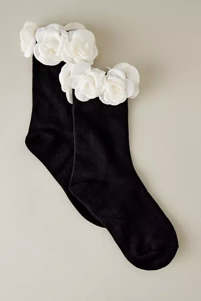 Anthropologie Corsage Ankle Socks In Black