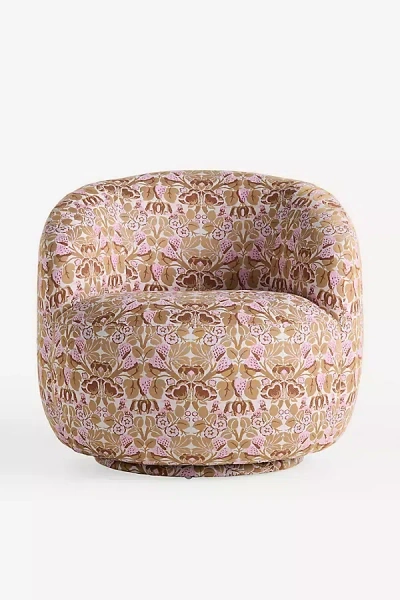 Anthropologie Cosette Cordelia Jacquard Swivel Chair