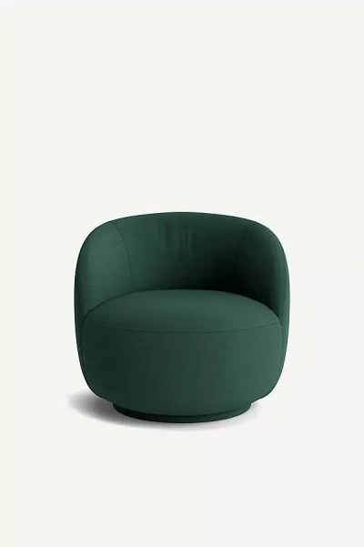 Anthropologie Cosette Linen Swivel Chair