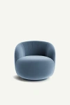 Anthropologie Cosette Velvet Swivel Chair