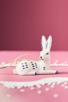 Anthropologie Cottage Animal Ornament In White