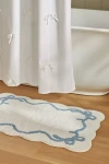Anthropologie Cotton Bow Bath Mat In Blue