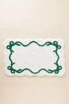 Anthropologie Cotton Bow Bath Mat In Green
